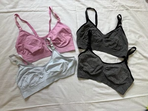Confezione 4 Reggiseno Donna 2XL Senza Cuciture Senza Fili Maternità Allattamento Sonno con Prolunghe - Foto 1 di 10