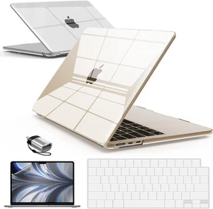 MOSISO Custodia MacBook Air 13,6" M4 M3 M2 Protettiva Plastica Rigida Cover Bianco - Foto 1 di 9
