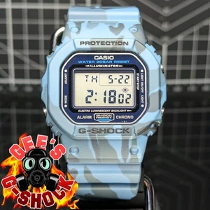 Casio G-Shock π―π΅ DW-5600 G-Python Blue Grey Camo Camoflauge Square DW-5600CF-2 - Picture 1 of 12