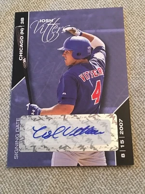 JOSH VITTERS 2008 Just Minors JUST SIGNING DATE AUTOGRAPH #73 CUBS #2/5 - Image 1 of 2
