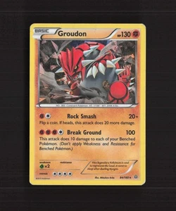 Groudon 84/160 Primal Clash Cracked Ice Holo Rare Pokemon Card DMG - Picture 1 of 10