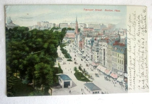 Vintage 1900er Prelinen Postkarte von Tremont Street, Boston, Mass. - Bild 1 von 2
