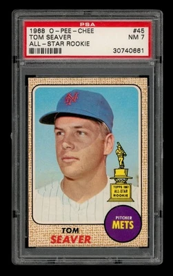 1968 O-Pee-Chee Set-Break # 45 Tom Seaver PSA 7 casi nuevo Foto 1 de 3