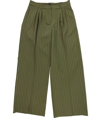 Pantalones deportivos informales Tahari a rayas cintura plisada para mujer, verdes, 8 Foto 1 de 3