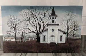 Billy Jacobs "Amazing Grace" Folk Art, Country Church Art Canvas Print 12" X 20" - Picture 1 of 20