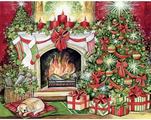 Cartoline di Natale in scatola con calore natalizio, opera d'arte esclusiva di Sam Timm per, 18  - Foto 1 di 4