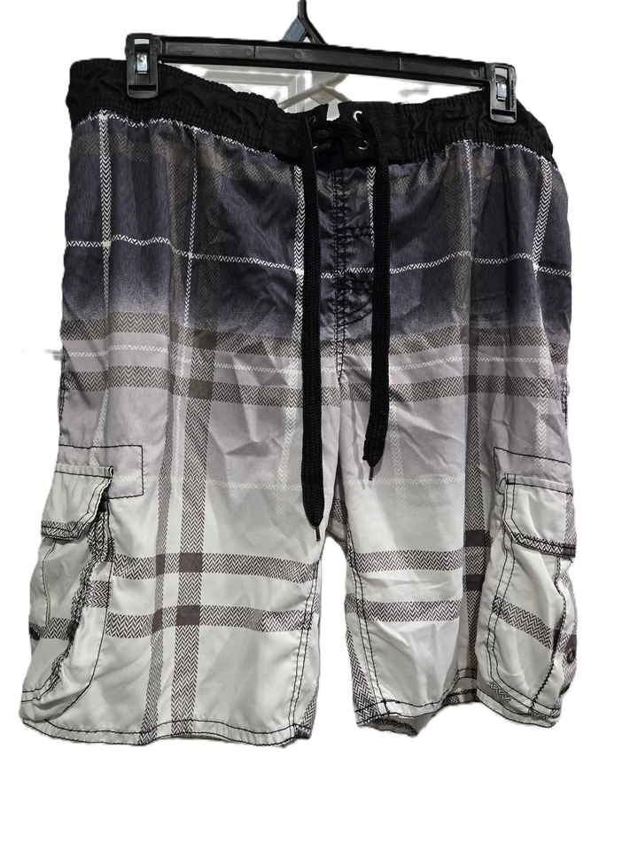 Baús de natação masculinos Arizona preto/branco ombre - Tamanho G - Imagem 1 de 1