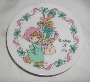 PRECIOUS MOMENTS BUNDLES OF JOY PLATE  4" - Picture 1 of 2