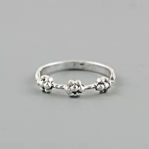 Sterling Silver 925 Solid Silver Handcrafted Women Thumb Band Ring Casual Wear - Picture 1 of 2