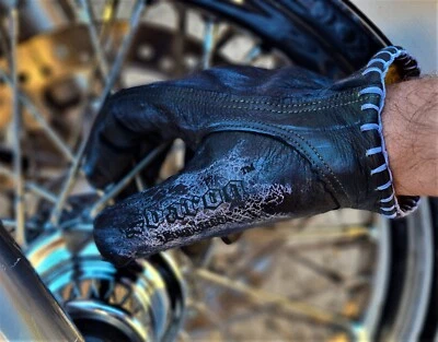 Svarog Moto Biker Caña Guantes Harley, Chopper, Bobber Jinetes - Imagen 1 de 4