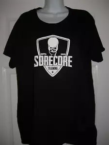 T-shirt donna girocollo SoreCore allenamento palestra nera usata in ottime condizioni XL - Foto 1 di 2