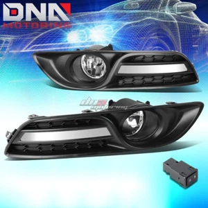 FOR 13-16 NISSAN SENTRA 4DR B17 CHROME CLEAR OE PAIR FOG LIGHT LAMP+BULB+SWITCH - Picture 1 of 5