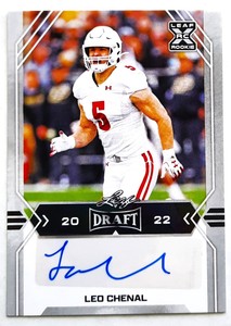 2022 LEO CHENAL Kansas City Chiefs Leaf Draft ROOKIE auto. Mint