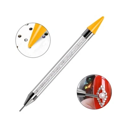 Лак для ногтей закончил воск макияж пунктир кристалл двойной инструмент со стразами сборщик ручка - Изображение 1 из 4