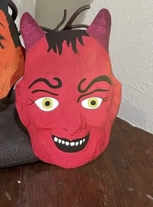 U Pick Vintage Inspired Devil Crazy Eyebrows Halloween Cardstock Decoration - Picture 1 of 8