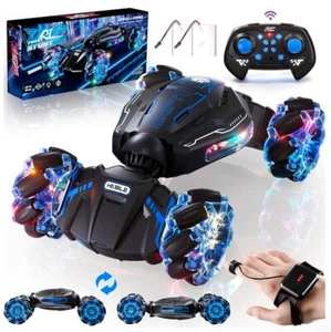 4WD Remote Control Car for Boys,2.4GHz Gesture Sensing Drift RC Blue - Picture 1 of 16