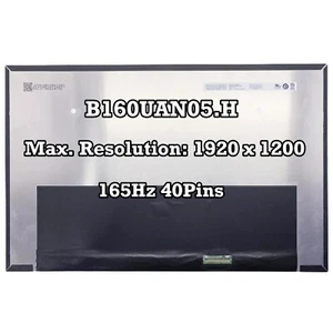 B160UAN05.H Replacement Matrix Panel 16" 1920X1200 Laptop LCD Screen 165Hz 40Pin - Picture 1 of 2