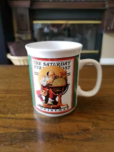 SATURDAY EVENING POST CHRISTMAS MUG 4" TALL NORMAN ROCKWELL WESTWOOD - Picture 1 of 5