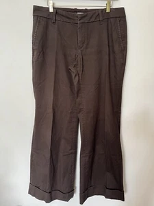 Gap Y2K Wide Leg Women’s Brown Pants  Size 12 Stretch P35 - Picture 1 of 7