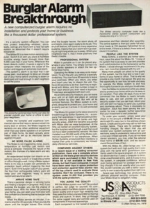 1979 Vintage Print Ad JS&A Burglar Alarm Breakthrough Midex Security Computer - Picture 1 of 2