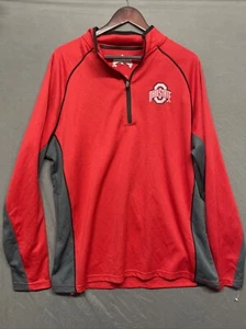 Ohio State Varsity Authentic Apparel 1/4 Zip Pullover Size Adult Gray Red Sz XL - Picture 1 of 15