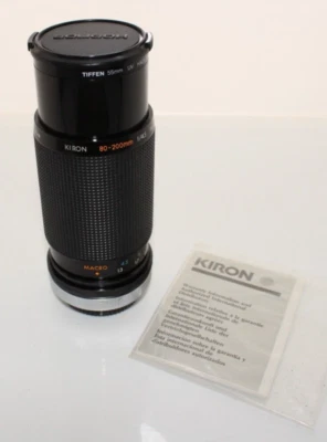 kiron 80-200mm f/4.5 macro 1:4 MC 36600303 Lens With Tiffen 55mm UV Haze1 Filter - Image 1 of 4
