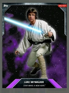 Star Wars Card Trader Luke Skywalker Series 3 Purple Preview Card 700 SWCT - Picture 1 of 2