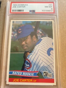 1984 Donruss #41 Joe Carter PSA 8 (Centered) - Bild 1 von 2