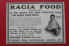 Wl2d) Werbung Frame Food Co 1910 Racia Essen Baby London England Uk Grafik