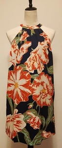 Blue/Red Halter Floral Dress. Sz. Small. by "Isani for Target". (#132) - Picture 1 of 3