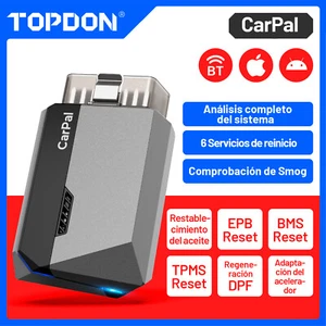 TOPDON CarPal-E Car OBD2 Dispositivo de Diagnóstico 6 Servicios Todo el Sistema - Imagen 1 de 9