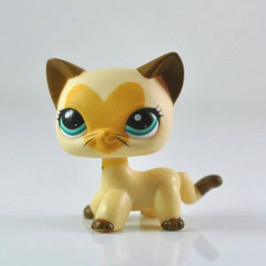 Littlest Pet Shop LPS hellbraun Herz Gesicht kurze Haare Katzenspielzeug selten #3573 - Bild 1 von 3