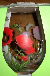 NEU!! PORTMEIRION STIELLOSE WEINGLÄSER IM BOTANISCHEN GARTEN ""ROTER MOHN"" DESIGN - Bild 1 von 2