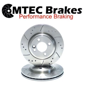 Dacia Duster 1.3 TCe 1.5 Blue dCi 1.6 SCe 18- Front Brake Discs Drilled Grooved - Picture 1 of 5