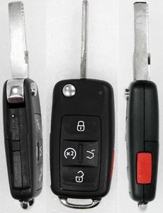OEM 2017 2018 VOLKSWAGEN VW PASSAT REMOTE UNCUT FLIP KEY FOB NBGFS93N 561837202 - Picture 1 of 3