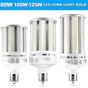 UL DLC 80W~125W LED Corn Cob Bulb Replace 300W~400W Warehouse Gym Highbay Light - Picture 1 of 12