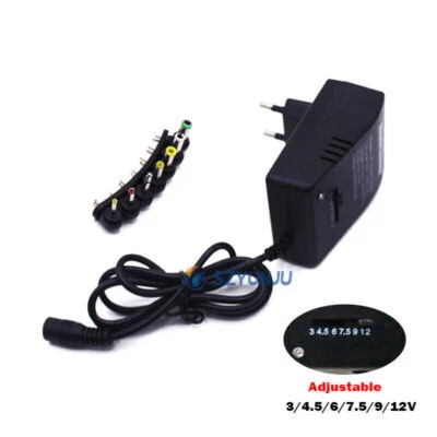 30W Universal 3V 4 5V 6V  9V 12V AC/DC Adapter Power Supply  EU For Household - Image 1 of 4