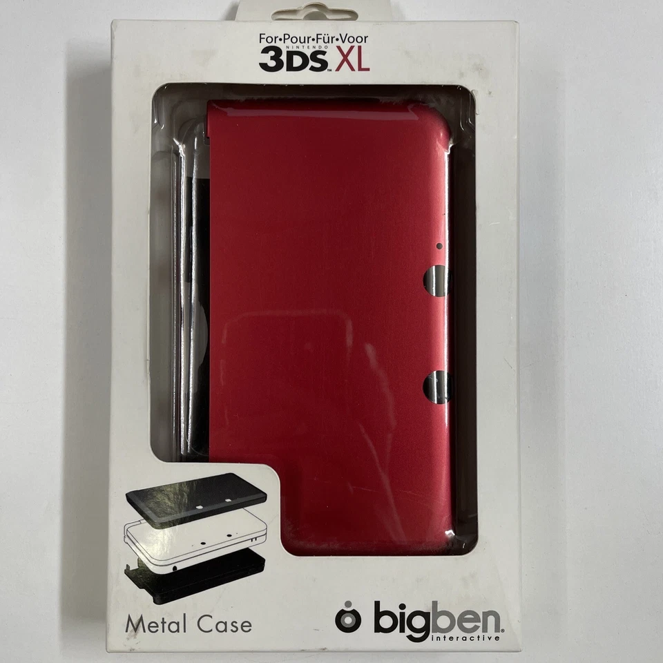 BIG BEN NEUF NEW pochette de protection métal nintendo 3DS XL metal case étui rouge