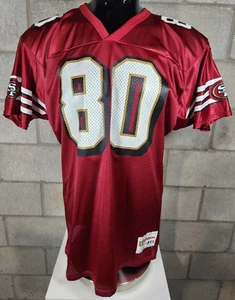 NFL San Francisco 49ers Vintage Jerry Rice #80 Wilson Jersey Red Size Large (46) - Picture 1 of 24