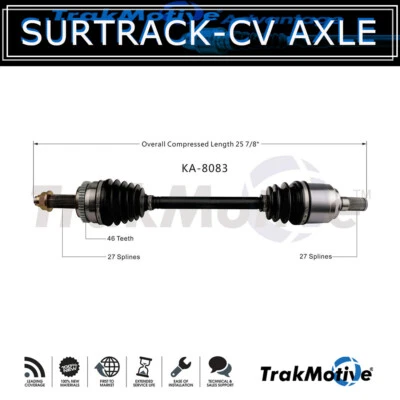 Junta de eje CV delantero izquierdo SurTrack para Kia Soul L4 2012-2013 2,0 L UU27 Foto 1 de 4