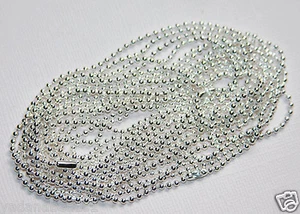 5 Stränge 24 Zoll versilberte Kugelkette Halskette - Bild 1 von 2