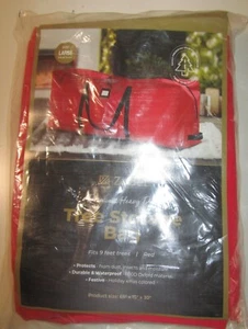 ZOBER PREMIUM XMAS TREE STORAGE BAG RED FITS UP TO 9 FT 65" X 15" 30" NEW W/ TAG - Picture 1 of 5