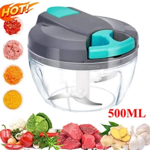 Zerkleinerer Multi-Gemüseschneider Manuell Obst Fleisch Zwiebelhacker 500ml DHL - Bild 1 von 12
