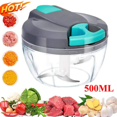 Zerkleinerer Multi-Gemüseschneider Manuell Obst Fleisch Zwiebelhacker 500ml DHL - Bild 1 von 4