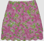 LILLY PULITZER Skirt Women's 4 Scalloped Tiered MINI Tropical Monkey