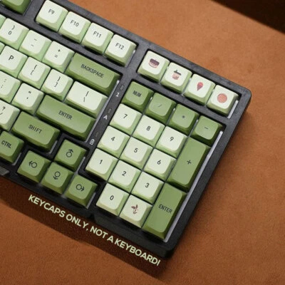 Green Matcha Keycaps PBT XDA Profile Dyesub for Cherry MX Mechanical Keyboards - Image 1 of 4