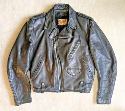 Vintage Schott Perfecto 125 Leather Jacket Size 42 Made In USA - Image 1 of 4