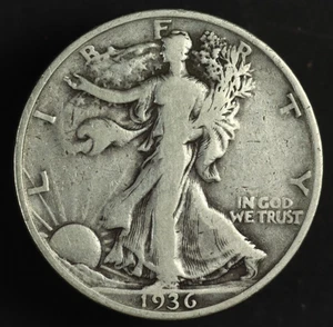 1936 S Walking Liberty Half Dollar 50c Cents Piece Coin - Picture 1 of 2