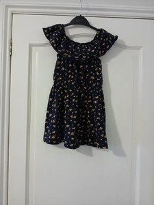Girls Blue Floral Summer Dress Fom Next Age 6yrs - Picture 1 of 5