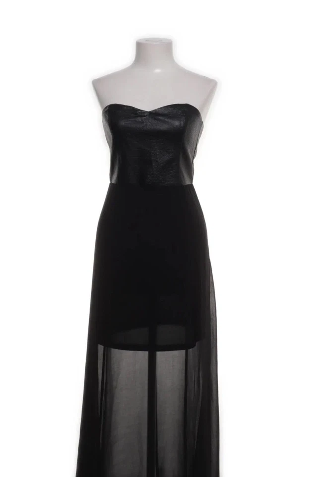 H&M Sommerkleid Bodenlang Gr S 36 Schwarz - Bild 1 von 4